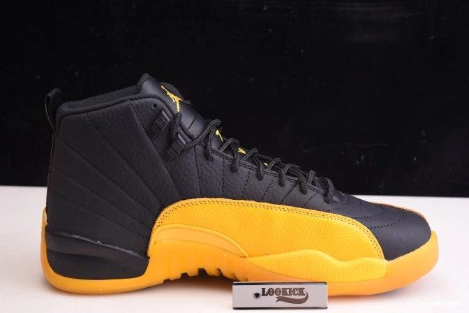Black Jordan 12 130690-070 University Retro Gold Air 1208